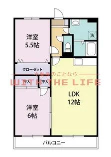 グリーンヒルズ津福【203号号室】の間取り