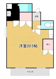 カーサオガワ【208号号室】の間取り