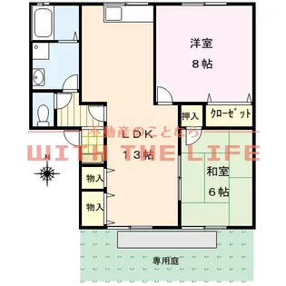 2LDKの間取り画像