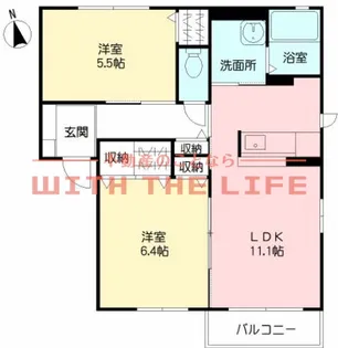 レシデンシア小森野 【E201号号室】の間取り