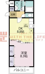 ビジュ【302号号室】の間取り
