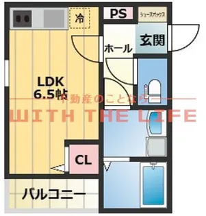 THE NOBLES(ザノーブルス)六ツ門【103号号室】の間取り