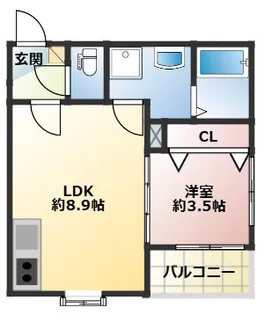 Riva鳥栖本町【101号号室】の間取り