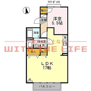 レジデンス21TH【C110号号室】の間取り