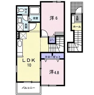 ハイグランツA【204号号室】の間取り
