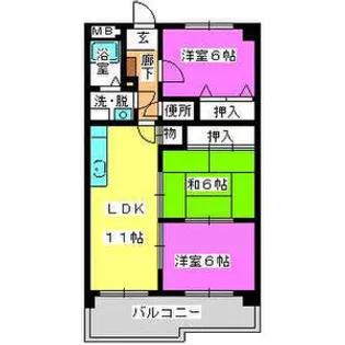 センチュリー中央【201号号室】の間取り