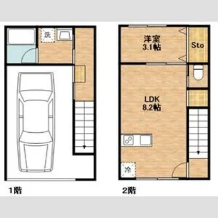 AIZU BASE原町【101号号室】の間取り