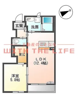 グランディール中広Ⅱ【110号号室】の間取り