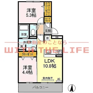 クレイン【202号号室】の間取り