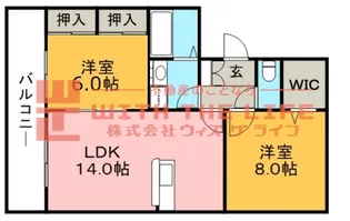 クレールⅡ【A101号号室】の間取り