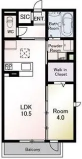 D.セジール【102号号室】の間取り