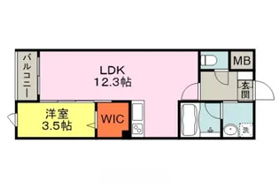 LIFEFIELD久留米【302号号室】の間取り