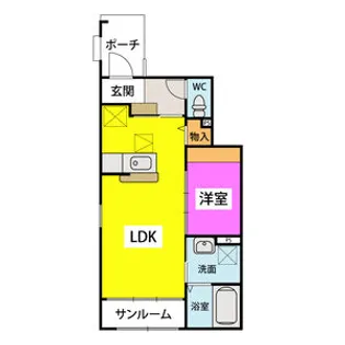 ベルコート【S-102号号室】の間取り
