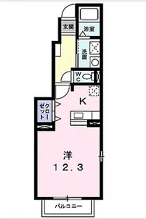 シエル【C-102号号室】の間取り
