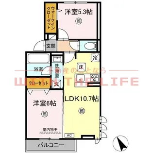 トリシアテラス【101号号室】の間取り