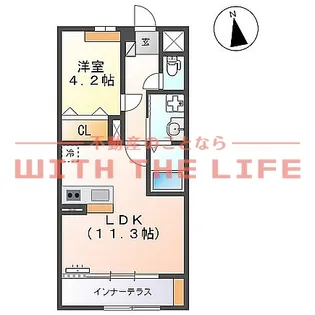 ソラーレ鳥栖【103号号室】の間取り