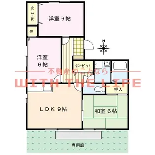 ドミールパーク江崎【103号号室】の間取り