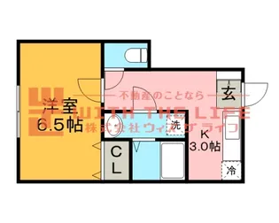 ハイデンレースライン【A-107号号室】の間取り