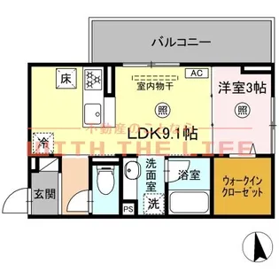 DーROOM西町【101号号室】の間取り