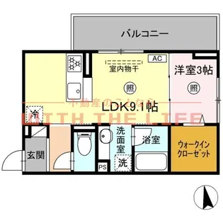 DーROOM西町【301号号室】の間取り