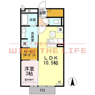プレミスト若菜【103号号室】の間取り