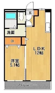 Profit(プロフィット)村田【105号号室】の間取り