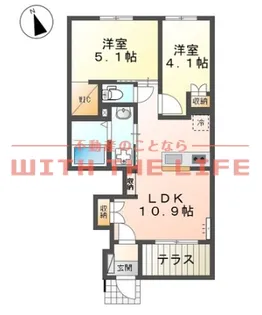パドレムールトメスク【102号号室】の間取り