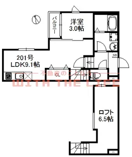 ポラリス久留米West 【201号号室】の間取り