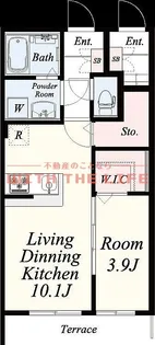 プルメリア【103号号室】の間取り