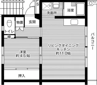 ビレッジハウス荒木【2-503号室】の間取り