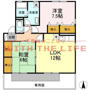 ハイカムール津福【106号号室】の間取り