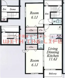 エルグランドパティオ弐番館【301号号室】の間取り