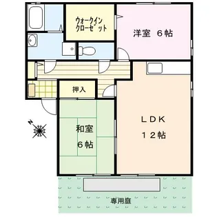 フィールドリバーII【110号号室】の間取り