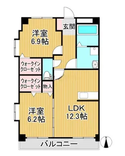 プリマヴェーラ花の木 弐番館【503号号室】の間取り