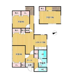 福岡県久留米市白山町【一戸建】の間取り