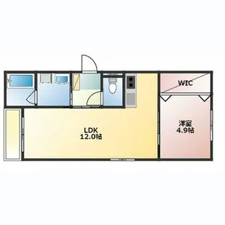 ギャラン東櫛原【203号号室】の間取り
