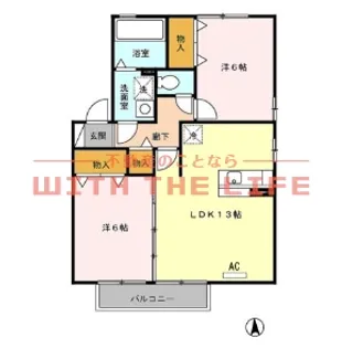 アンセスター【C107号号室】の間取り