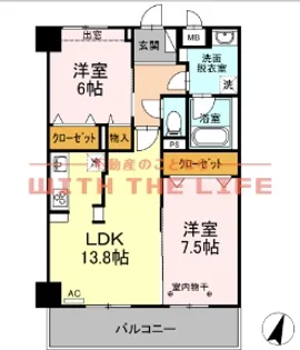 グランドウェルストーン【602号号室】の間取り