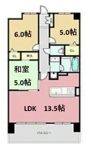 アルファスマート西国分【406号号室】の間取り