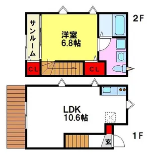 メゾングレイス真木町【101号号室】の間取り