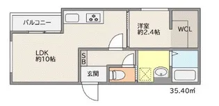 TRIOVE JR久留米駅前【103号号室】の間取り