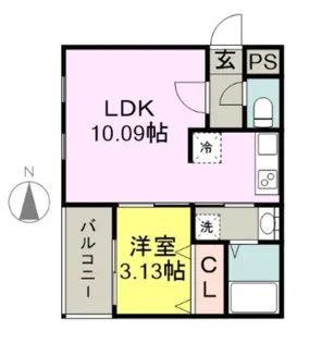 試験場前プレミア【Ⅱ301号号室】の間取り
