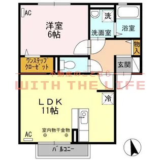 サンライズ御井【203号号室】の間取り
