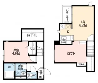 CB鳥栖Rizアトレ【102号号室】の間取り