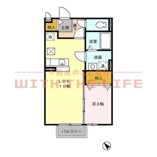 ソレイユ・ルヴァン【107号号室】の間取り
