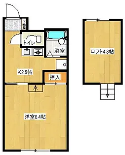 ウッドワン1番館【202号号室】の間取り