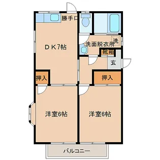 ガーデンハウス【B101号号室】の間取り