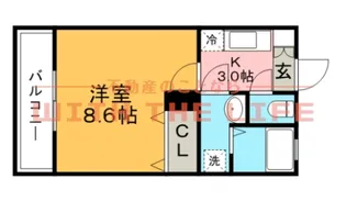 パティオ上津【102号号室】の間取り