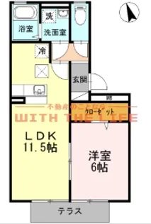 リーベ【A101号号室】の間取り
