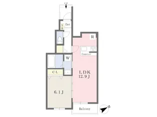 アメニティ諏訪野【106号号室】の間取り